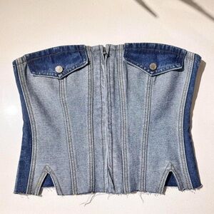 Denim corset